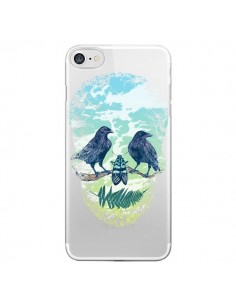 Coque iPhone 7/8 et SE 2020 Tête de Mort Nature...