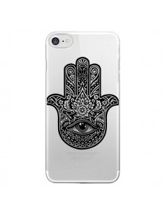 Coque iPhone 7/8 et SE 2020 Hamsa Cinq Doigts Main...