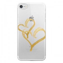 Coque iPhone 7/8 et SE 2020 Deux Coeurs Love Amour...