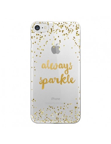 Coque iPhone 7/8 et SE 2020 Always Sparkle, Brille Toujours Transparente - Sylvia Cook