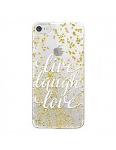 Coque iPhone 7/8 et SE 2020 Live, Laugh, Love, Vie, Ris,...