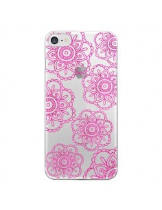 Coque iPhone 7/8 et SE 2020 Pink Doodle Flower Mandala...