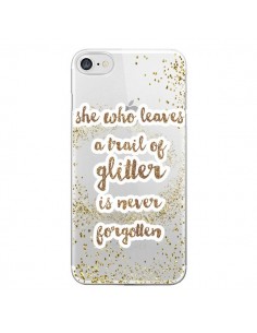 Coque iPhone 7/8 et SE 2020 Style Pailleté Transparente -...