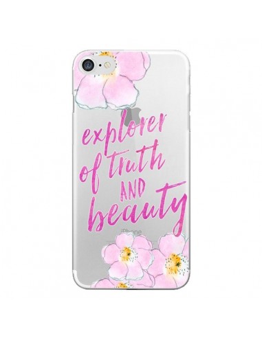 Coque iPhone 7/8 et SE 2020 Explorer of Truth and Beauty Transparente - Sylvia Cook