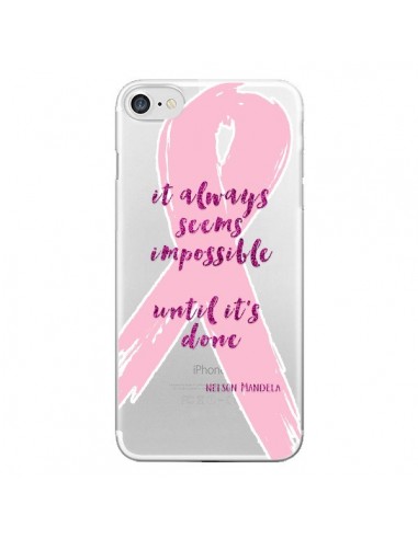 Coque iPhone 7/8 et SE 2020 It always seems impossible, cela semble toujours impossible Transparente - Sylvia Cook