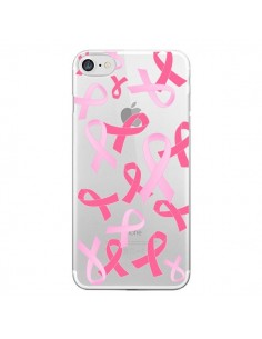 Coque iPhone 7/8 et SE 2020 Pink Ribbons Ruban Rose...