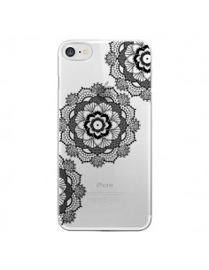 Coque iPhone 7/8 et SE 2020 Triple Mandala Noir Black...
