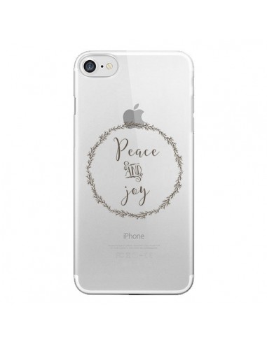 Coque iPhone 7/8 et SE 2020 Peace and Joy, Paix et Joie Transparente - Sylvia Cook