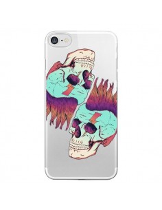Coque iPhone 7/8 et SE 2020 Tête de Mort Crane Punk...