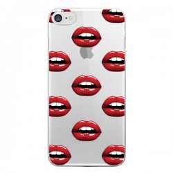 Coque iPhone 7/8 et SE 2020 Lèvres Rouges Lips...