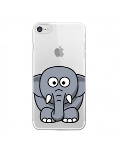 Coque iPhone 7/8 et SE 2020 Elephant Animal Transparente...
