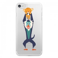 Coque iPhone 7/8 et SE 2020 Futur Roi Lion King Rafiki...