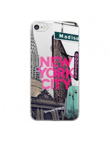 Coque iPhone 7/8 et SE 2020 New Yorck City NYC Transparente - Javier Martinez