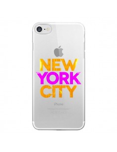 Coque iPhone 7/8 et SE 2020 New York City NYC Orange Rose...