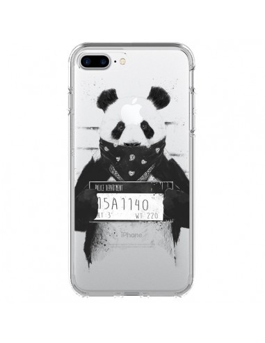 Coque iPhone 7 Plus et 8 Plus Bad Panda Transparente - Balazs Solti