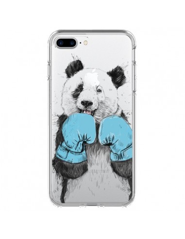 Coque iPhone 7 Plus et 8 Plus Winner Panda Gagnant Transparente - Balazs Solti