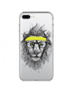 Coque iPhone 7 Plus et 8 Plus Hipster Lion Transparente -...