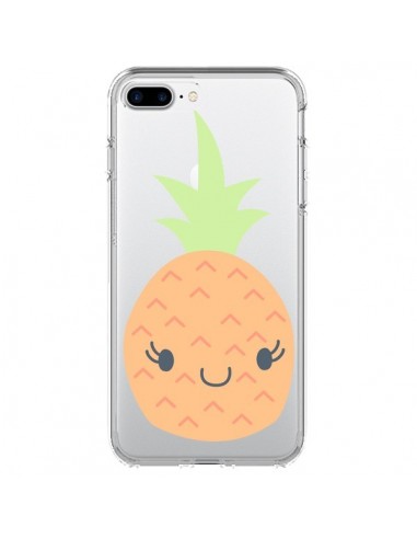 Coque iPhone 7 Plus et 8 Plus Ananas Pineapple Fruit Transparente - Claudia Ramos