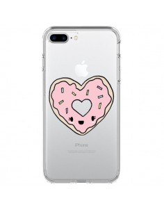 Coque iPhone 7 Plus et 8 Plus Donuts Heart Coeur Rose...
