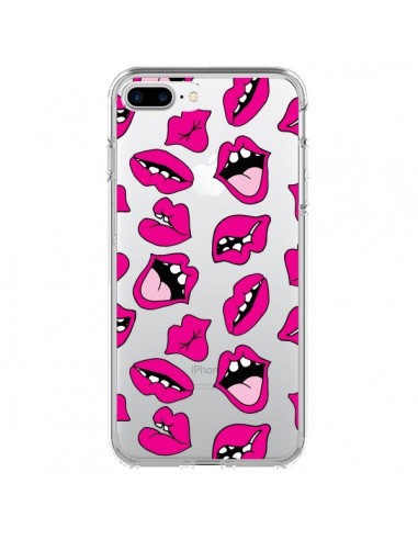 Coque iPhone 7 Plus et 8 Plus Lèvres Lips Bouche Kiss Transparente - Claudia Ramos