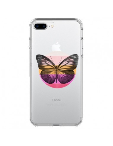 Coque iPhone 7 Plus et 8 Plus Papillon Butterfly Transparente - Eric Fan