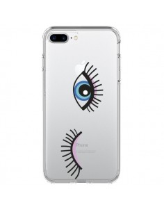 Coque iPhone 7 Plus et 8 Plus Eyes Oeil Yeux Bleus...