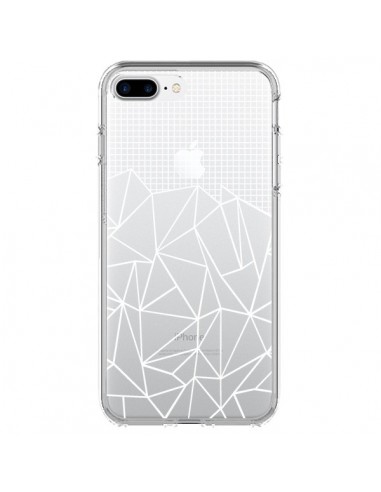 Coque iPhone 7 Plus et 8 Plus Lignes Grilles Grid Abstract Blanc Transparente - Project M