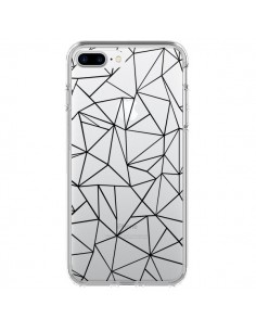 Coque iPhone 7 Plus et 8 Plus Lignes Triangles Grid...