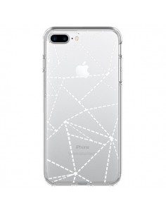 Coque iPhone 7 Plus et 8 Plus Lignes Points Abstract...