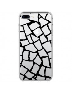 Coque iPhone 7 Plus et 8 Plus Girafe Mosaïque Noir...
