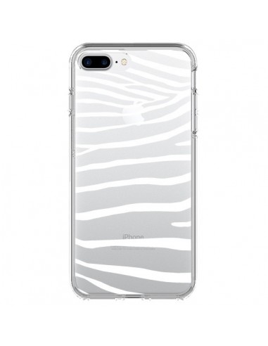 Coque iPhone 7 Plus et 8 Plus Zebre Zebra Blanc Transparente - Project M