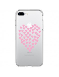 Coque iPhone 7 Plus et 8 Plus Coeurs Heart Love Rose Pink...