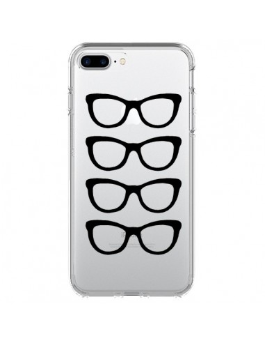 Coque iPhone 7 Plus et 8 Plus Sunglasses Lunettes Soleil Noir Transparente - Project M