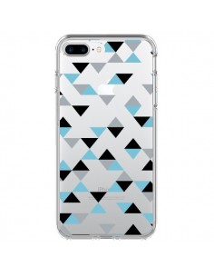 Coque iPhone 7 Plus et 8 Plus Triangles Ice Blue Bleu...