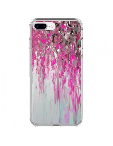 Coque iPhone 7 Plus et 8 Plus Tempête Rose Transparente - Ebi Emporium