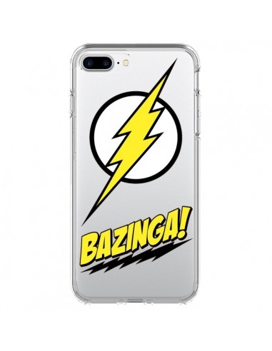 Coque iPhone 7 Plus et 8 Plus Bazinga Sheldon The Big Bang Thoery Transparente - Jonathan Perez