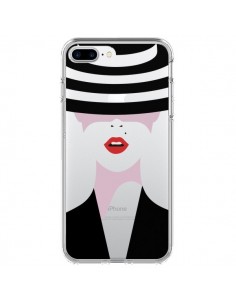 Coque iPhone 7 Plus et 8 Plus Femme Chapeau Hat Lady...