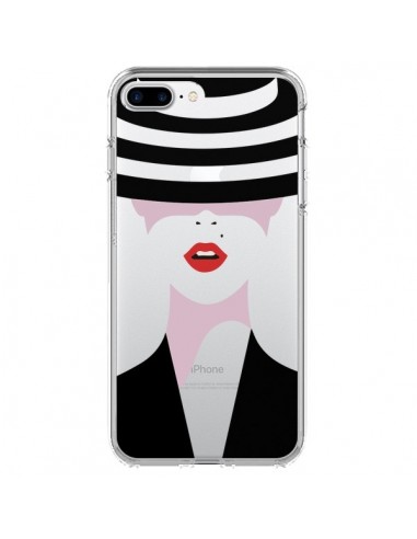 Coque iPhone 7 Plus et 8 Plus Femme Chapeau Hat Lady Transparente - Dricia Do