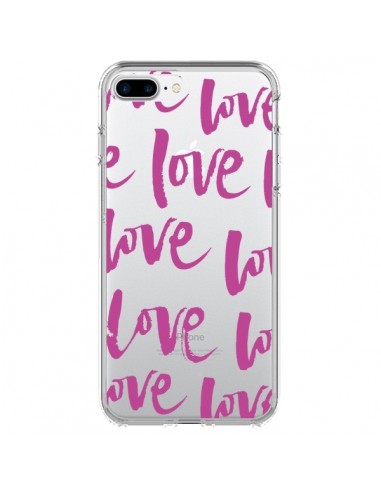 Coque iPhone 7 Plus et 8 Plus Love Love Love Amour Transparente - Dricia Do