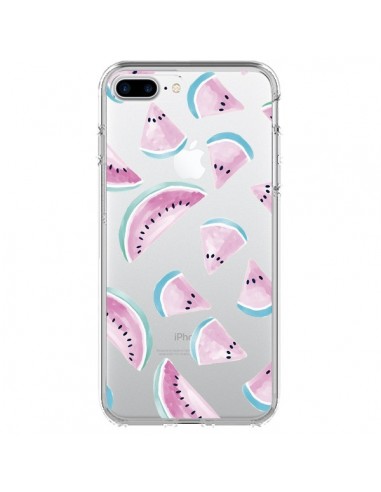 Coque iPhone 7 Plus et 8 Plus Pasteque Watermelon Fruit Ete Summer Transparente - Lisa Argyropoulos