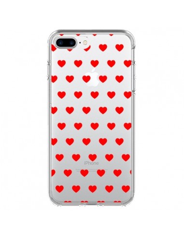 Coque iPhone 7 Plus et 8 Plus Coeur Heart Love Amour Bleu Transparente - Laetitia