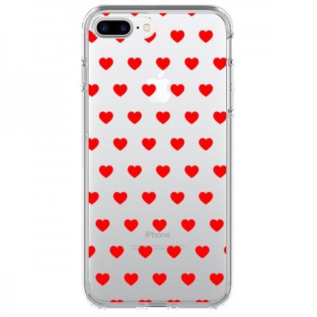 Coque iPhone 7 Plus et 8 Plus Coeur Heart Love Amour Bleu Transparente - Laetitia