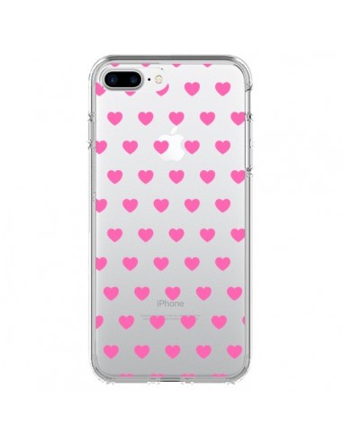 Coque iPhone 7 Plus et 8 Plus Coeur Heart Love Amour Rose Transparente - Laetitia