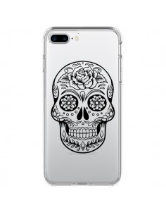 Coque iPhone 7 Plus et 8 Plus Tête de Mort Mexicaine Noir...