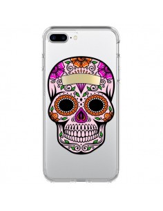 Coque iPhone 7 Plus et 8 Plus Tête de Mort Mexicaine Noir...