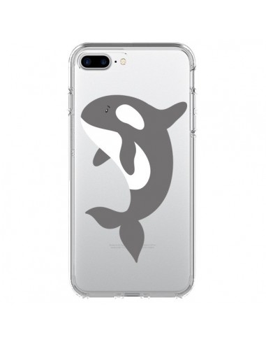 Coque iPhone 7 Plus et 8 Plus Orque Orca Ocean Transparente - Petit Griffin