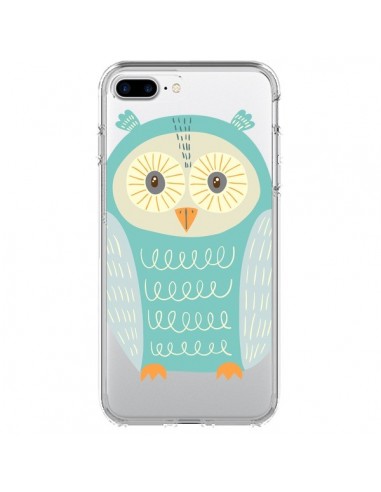 Coque iPhone 7 Plus et 8 Plus Hibou Owl Transparente - Petit Griffin