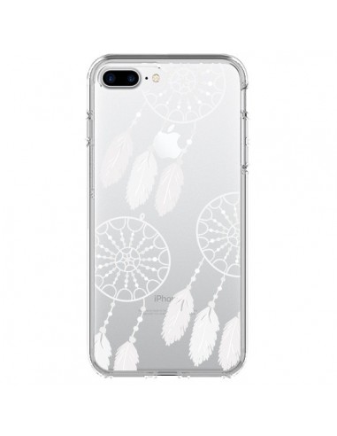 Coque iPhone 7 Plus et 8 Plus Attrape Rêves Blanc Dreamcatcher Triple Transparente - Petit Griffin