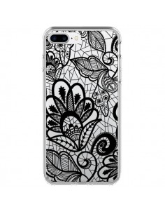 Coque iPhone 7 Plus et 8 Plus Lace Fleur Flower Noir...