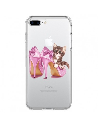 Coque iPhone 7 Plus et 8 Plus Chaton Chat Kitten Chaussures Shoes Transparente - Maryline Cazenave